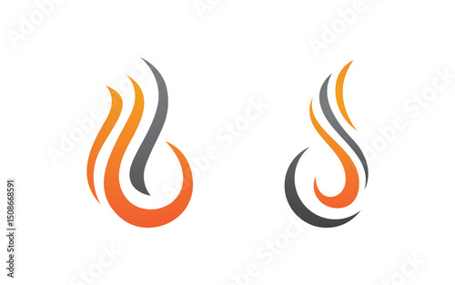 Flames Logo icon illustration vector design template vv.88