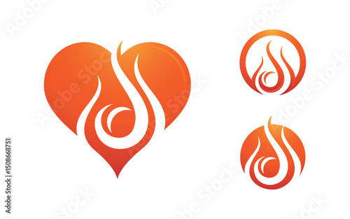 Flames Logo icon illustration vector design template vv.91