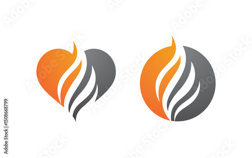 Flames Logo icon illustration vector design template vv.92