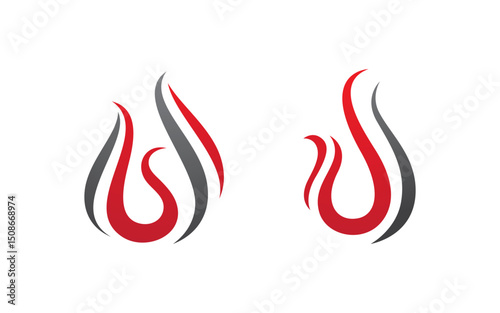 Flames Logo icon illustration vector design template vv.96