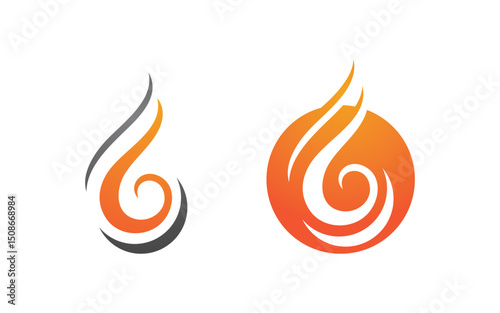 Flames Logo icon illustration vector design template vv.95