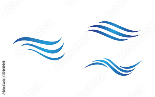 Water wave liquid vector Logo illustration design V1.172