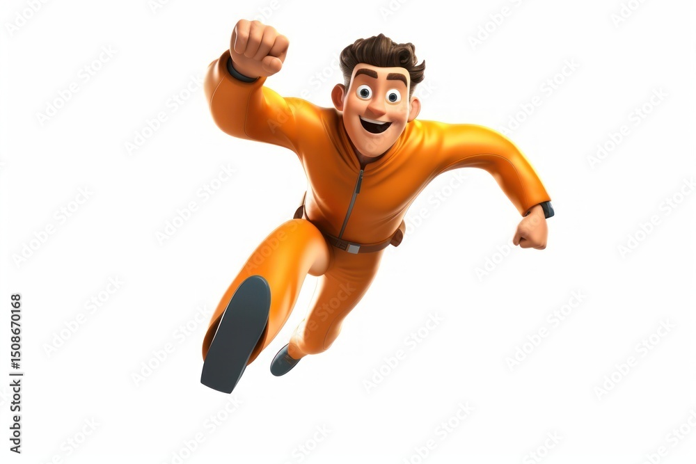 Cartoon white background portrait vitality. Cartoon white background portrait vitality.