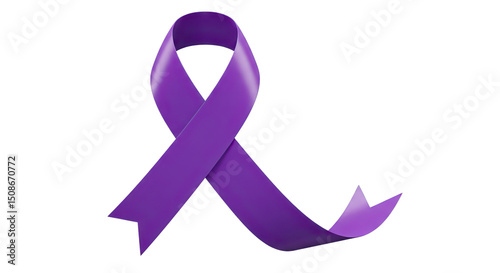 Purple Awareness Ribbon Symbol on white background PNG