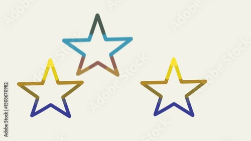 Animation of a shape with several transitions and dynamic color changes.
