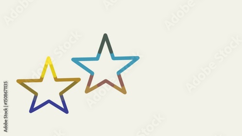 Animation of a shape with several transitions and dynamic color changes.