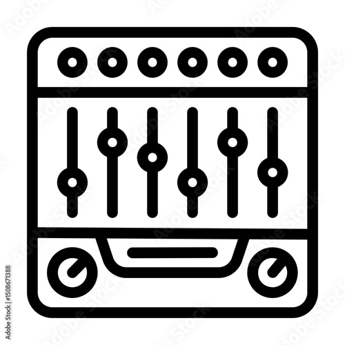 a collection of icons containing musical equipment, music stores, and musical activities