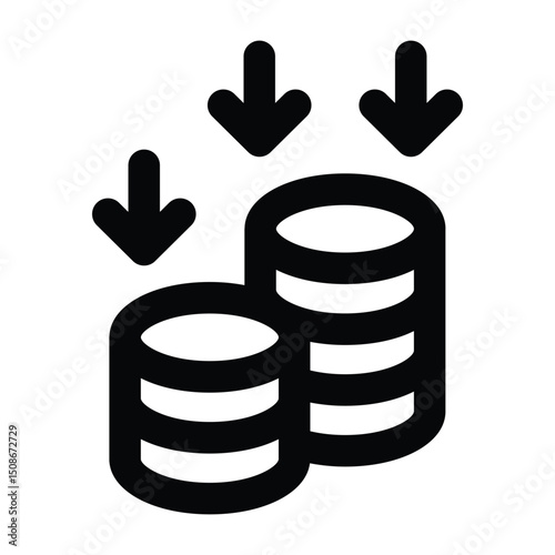 Simple Loss outline icon. The icon can be used for websites, print templates, presentation templates, illustrations, etc	
