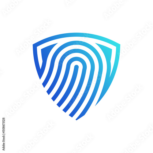 AI Security System Logo Biometric Circuit Logo