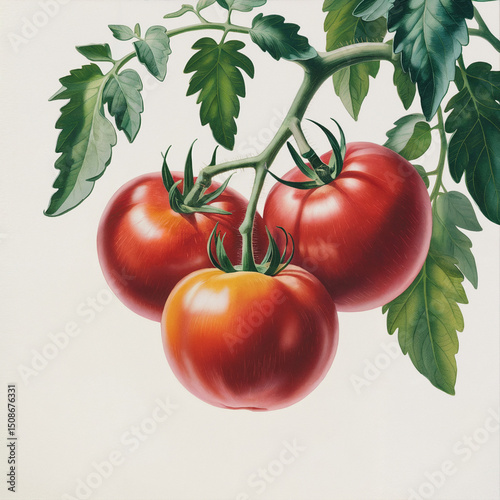 tomatoes on a vine