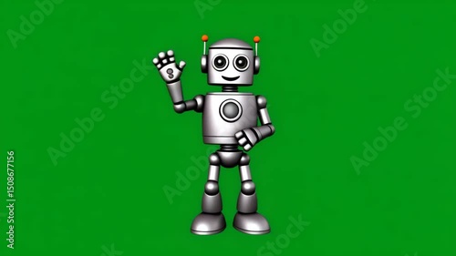 green screen robot toy