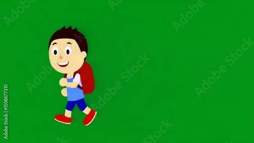 young man with a green screen