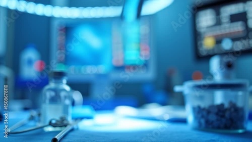 Drawing Liquid with Syringe from Vial in Hospital Slow Motion