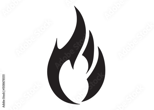 campfire bonfire logo silhouette, burning bonfire logo silhouette, fire logo design, fire flame logo icon on white background.	