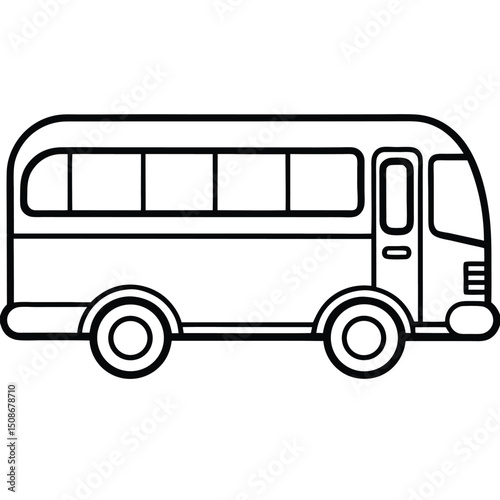 Simple Gray Bus Icon Vector Graphic for Travel Transportation and Public Transit Designs Perfect for Mobile Apps and Website Interfaces