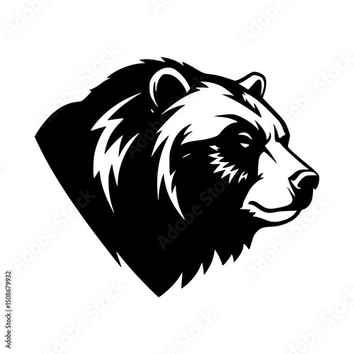 Fierce Bear heads vector illustration