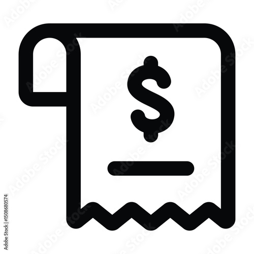 Simple Bills outline icon. The icon can be used for websites, print templates, presentation templates, illustrations, etc	
