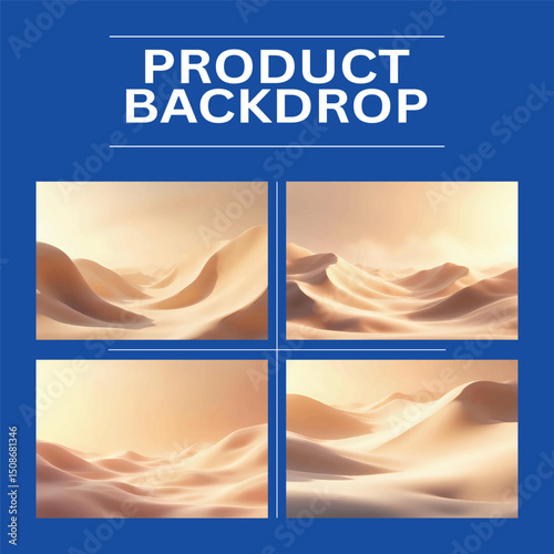 Golden Desert Dunes Backdrop for Product Display  Minimal, Elegant, and Natural Background Scene.