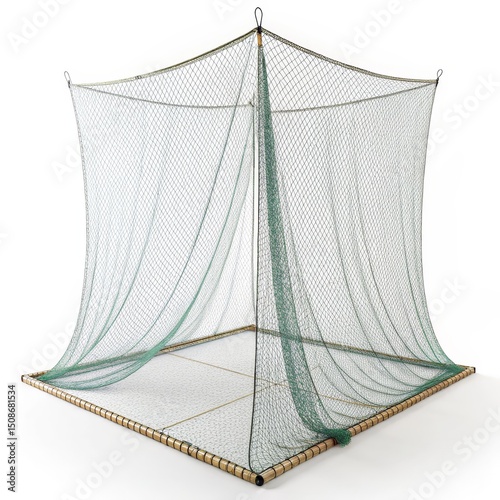Square Fishing Net, Bamboo Frame, Fish traps, angling