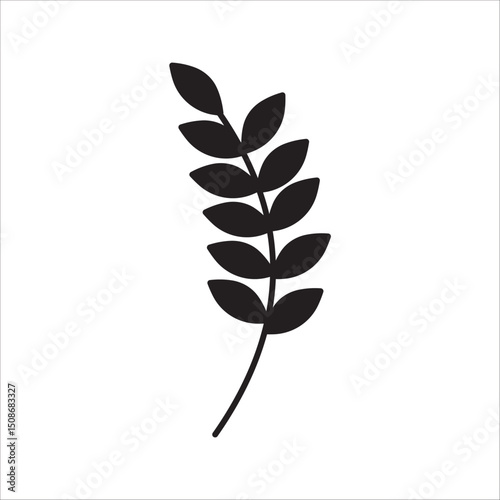 Farm wheat ears icon vector template. color editable on white background. eps 10