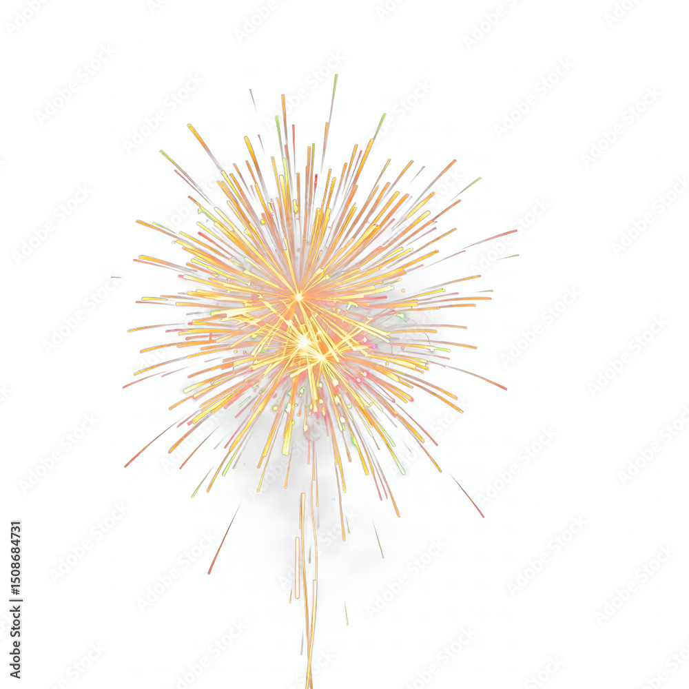 Fototapeta premium fireworks isolated on white background