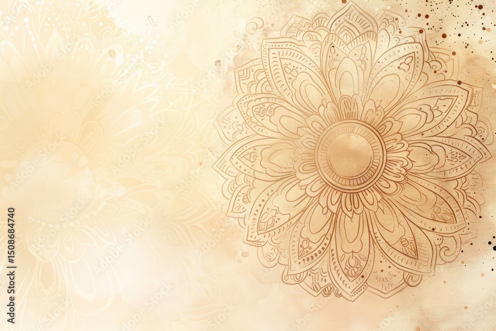 Vibrant and detailed illustration of traditional Indian henna designs, perfect for Diwali festivities. The intricate patterns and motifs are a testament to the rich cultural heritage of India