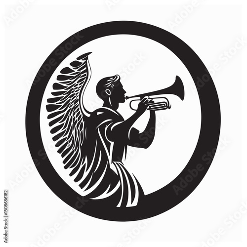 Angel Moroni The Church of Jesus Christ of Latter Design Logo vector