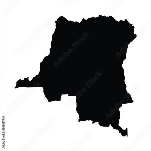 Simple Map of  Congo