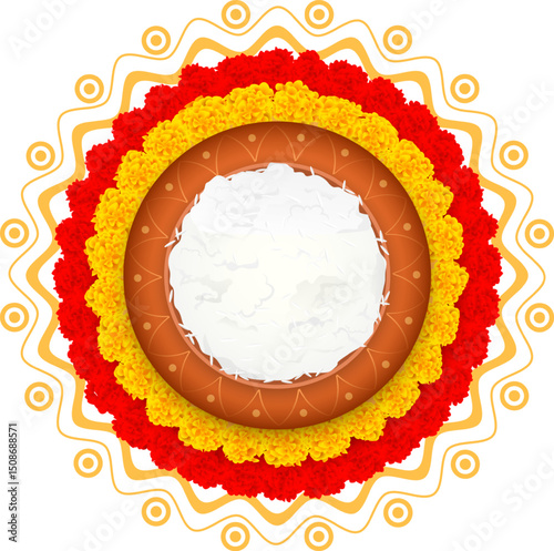 Happy Pongal Holiday Harvest Festival of Tamil Nadu South India greeting