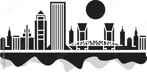 United States of America vector cities skylines
