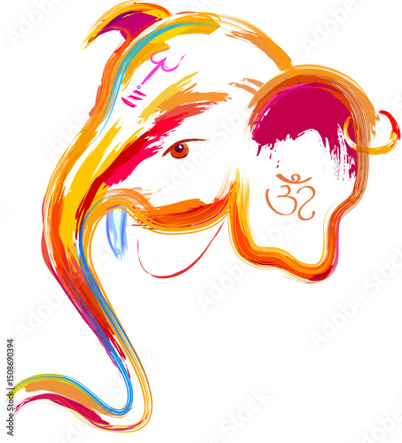 Lord Ganpati  for Ganesh Chaturthi festival of India with message meaning My Lord Ganesha