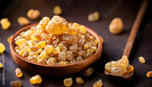 frankincense or olibanum aromatic resin used in incense and perfumes