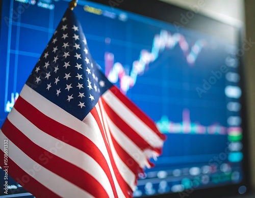 American flag on stock market display (1)