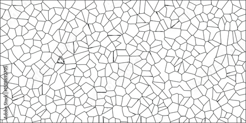 Abstract geometric pattern of cells forming a unique network structure suitable for designs and backgrounds with organic and science themes