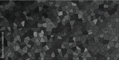 Abstract geometric pattern in shades of gray for backgrounds and textures with polygonal design and mosaic aesthetics