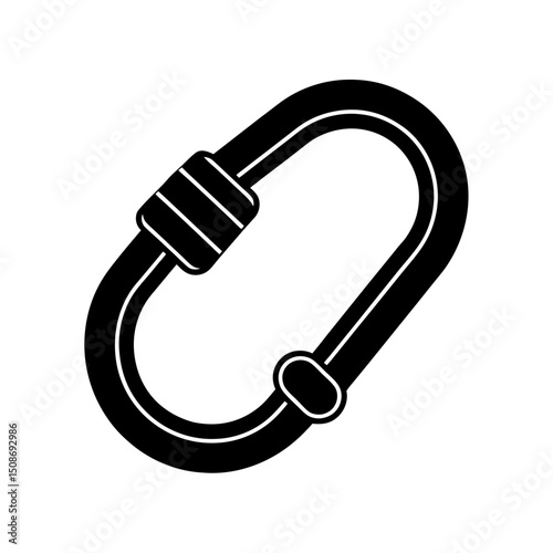 carabiner icon vector flat and clean look isolated