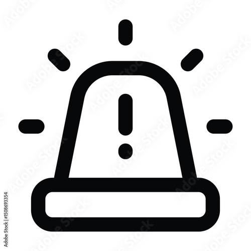 Simple Siren outline icon. The icon can be used for websites, print templates, presentation templates, illustrations, etc	

