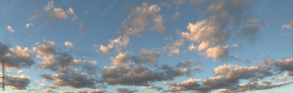 Beautiful Light Sky With Fluffy Clouds Beautiful Light Sky With Fluffy Clouds