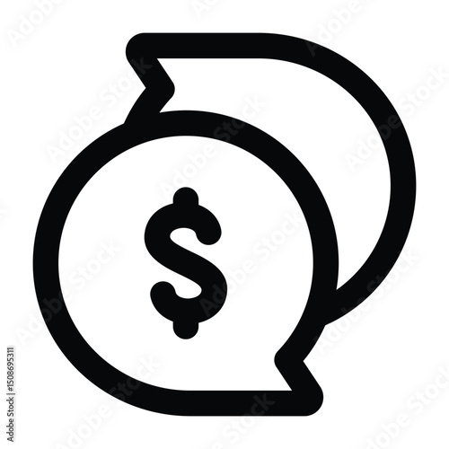 Simple Negotiation outline icon. The icon can be used for websites, print templates, presentation templates, illustrations, etc	

