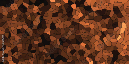 Abstract mosaic pattern in earth tones creates a textured background perfect for digital designs and artistic applications providing visual appeal