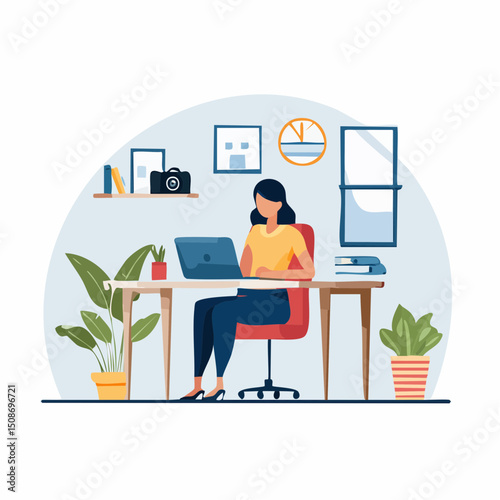 Vector Illustration of Modern Professions: Freelancer, Influencer, and Remote Worker