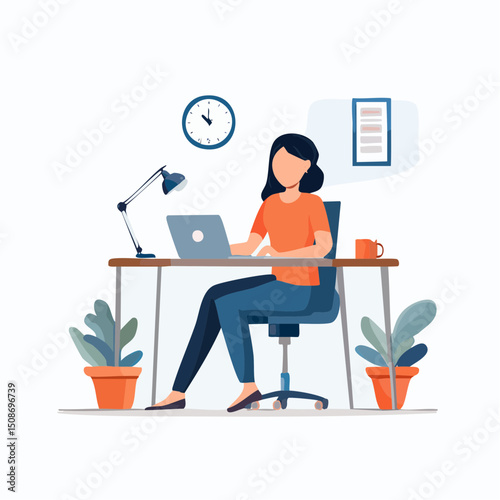 Vector Illustration of Modern Professions: Freelancer, Influencer, and Remote Worker