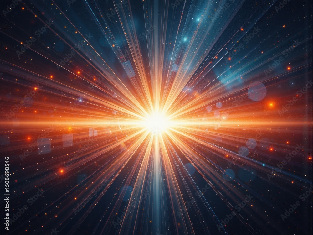 Obraz premium red star burst