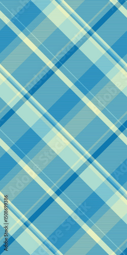 Abstract diagonal plaid pattern in calming blue and pale yellow hues.  Perfect for textile designs, website backgrounds, or any project needing a subtle yet stylish geometric texture.