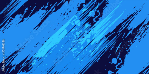  Bule Paint Splashesю Abstract color ink grunge background.