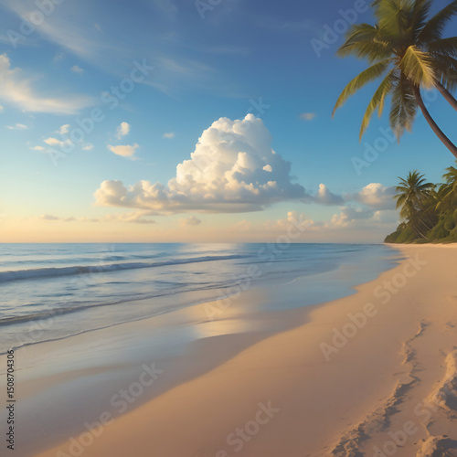 sunset over the beach