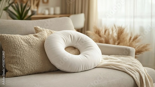 Nursing pillow on couch