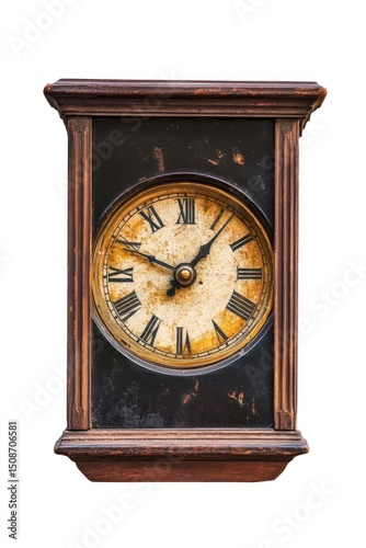 Clock vintage antique old-fashioned historical letterbox.