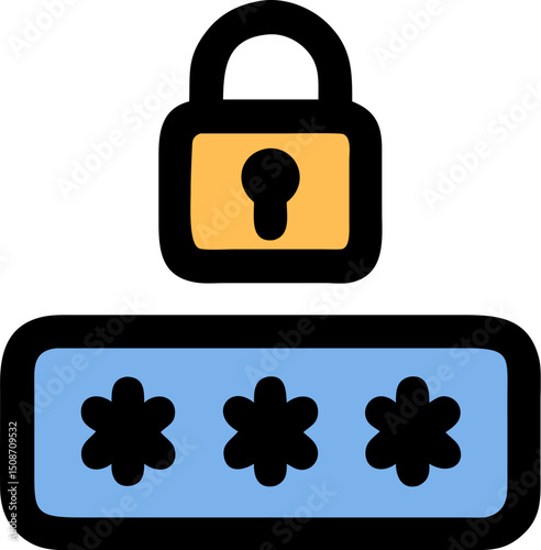 Password icon vector