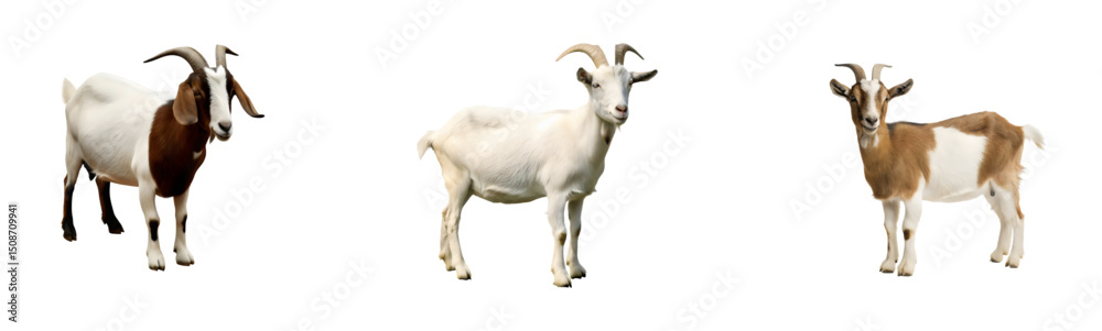 White Domestic Sheep: Fluffy Farm Animal for Agriculture and Nature Full Body Portrait of a Woolly Sheep, Isolated on Transparent Background White Domestic Sheep: Fluffy Farm Animal for Agriculture and Nature Full Body Portrait of a Woolly Sheep, Isolated on Transparent Background
